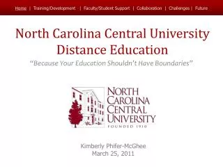 North Carolina Central University Distance Education