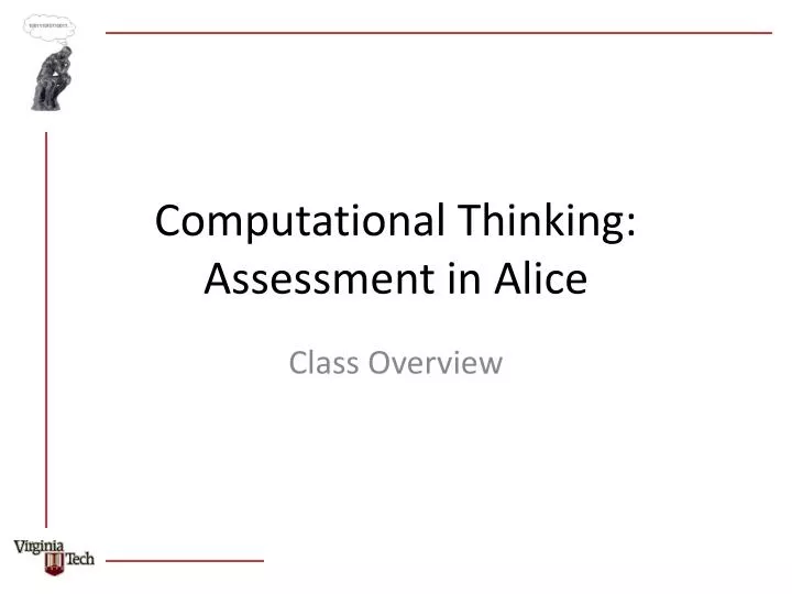 computational thinking assessment in alice