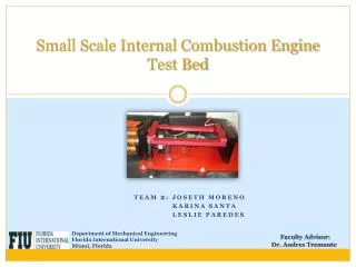 Small Scale Internal Combustion Engine Test Bed