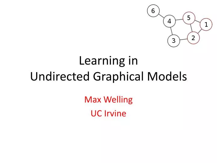 learning in undirected graphical models
