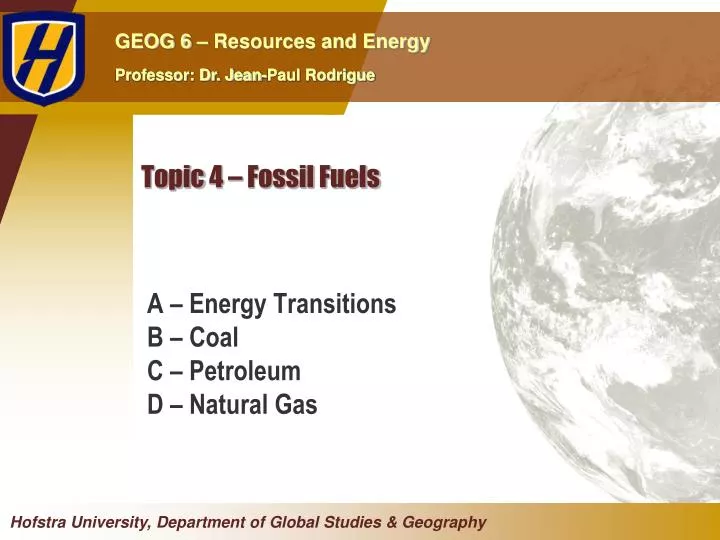 topic 4 fossil fuels