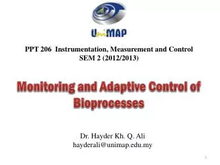 PPT 206 Instrumentation, Measurement and Control SEM 2 (2012/2013)