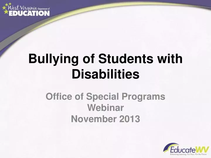 bullying of students with disabilities