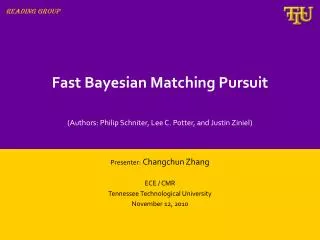 Fast Bayesian Matching Pursuit