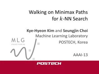 Walking on Minimax Paths for -NN Search