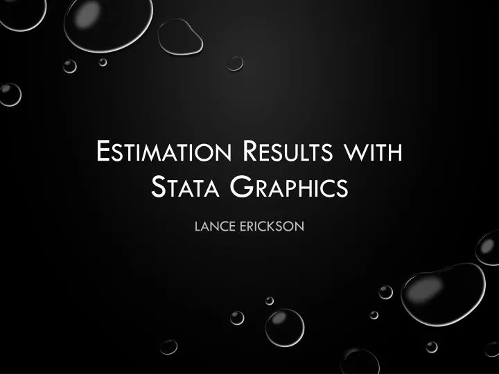 estimation results with stata graphics