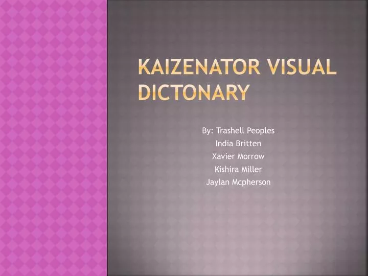 kaizenator visual dictonary