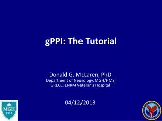 gPPI : The Tutorial