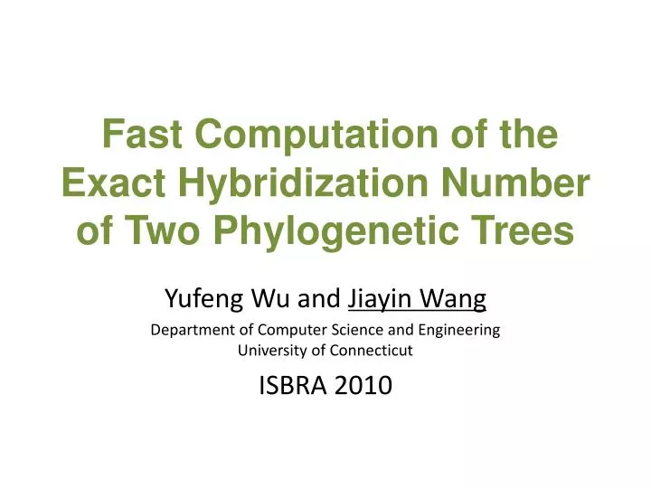 fast computation of the exact hybridization number of two phylogenetic trees
