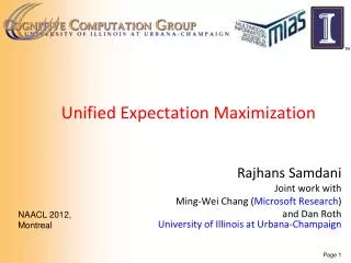 Unified Expectation Maximization