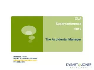 OLA Superconference 2012 The Accidental Manager