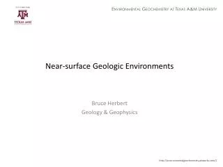Near-surface Geologic Environments