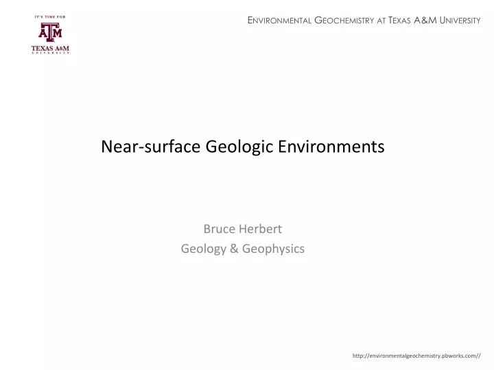 near surface geologic environments