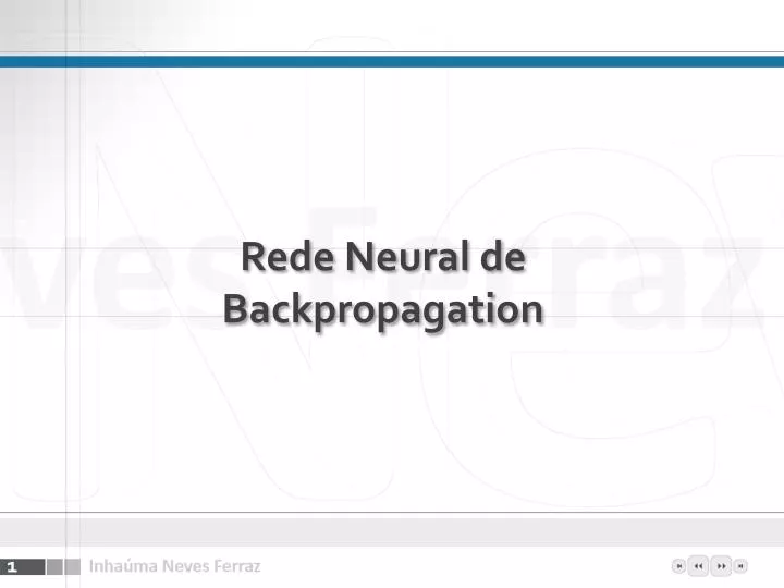 rede neural de backpropagation