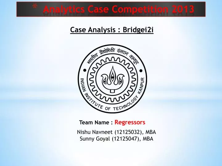 analytics case competition 2013