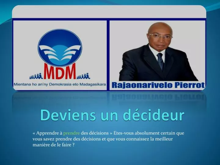 deviens un d cideur