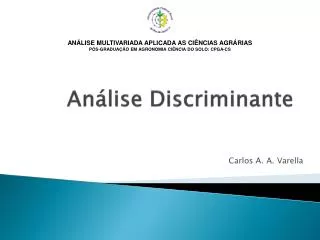 an lise discriminante