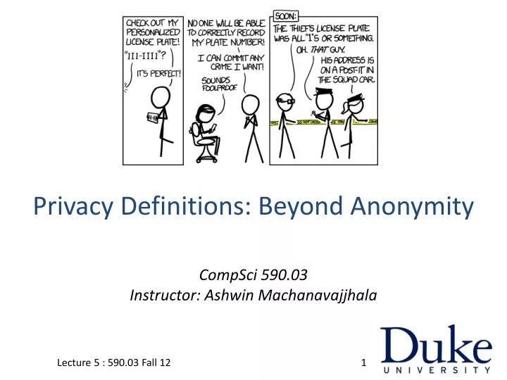 privacy definitions beyond anonymity
