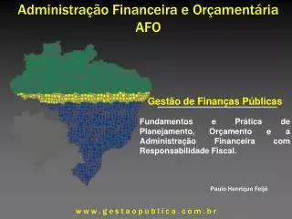 Administração Financeira e Orçamentária AFO