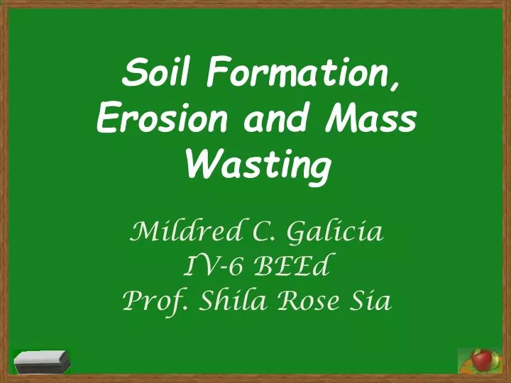 soil formation erosion and mass wasting