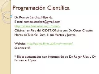 programaci n cient fica