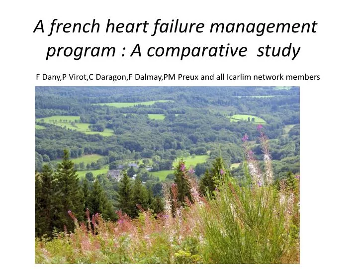 a french heart failure management program a comparative study