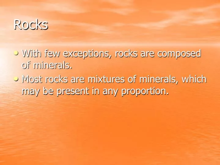 rocks