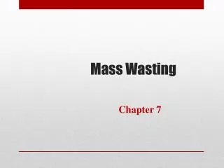 Mass Wasting