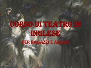 corso di teatro in inglese
