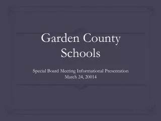 Garden County Schools