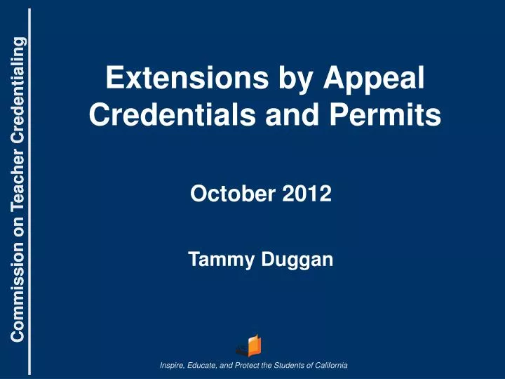 extensions by appeal credentials and permits