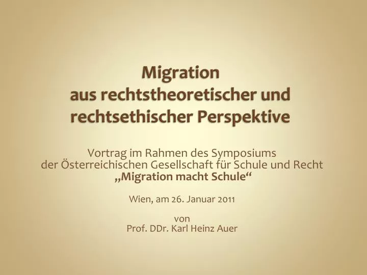 migration aus rechtstheoretischer und rechtsethischer perspektive