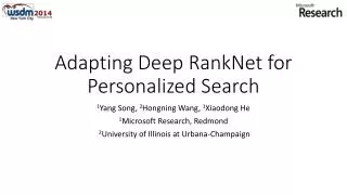 Adapting Deep RankNet for Personalized Search