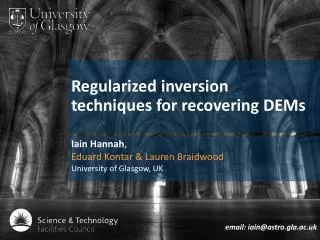 Regularized inversion techniques for recovering DEMs