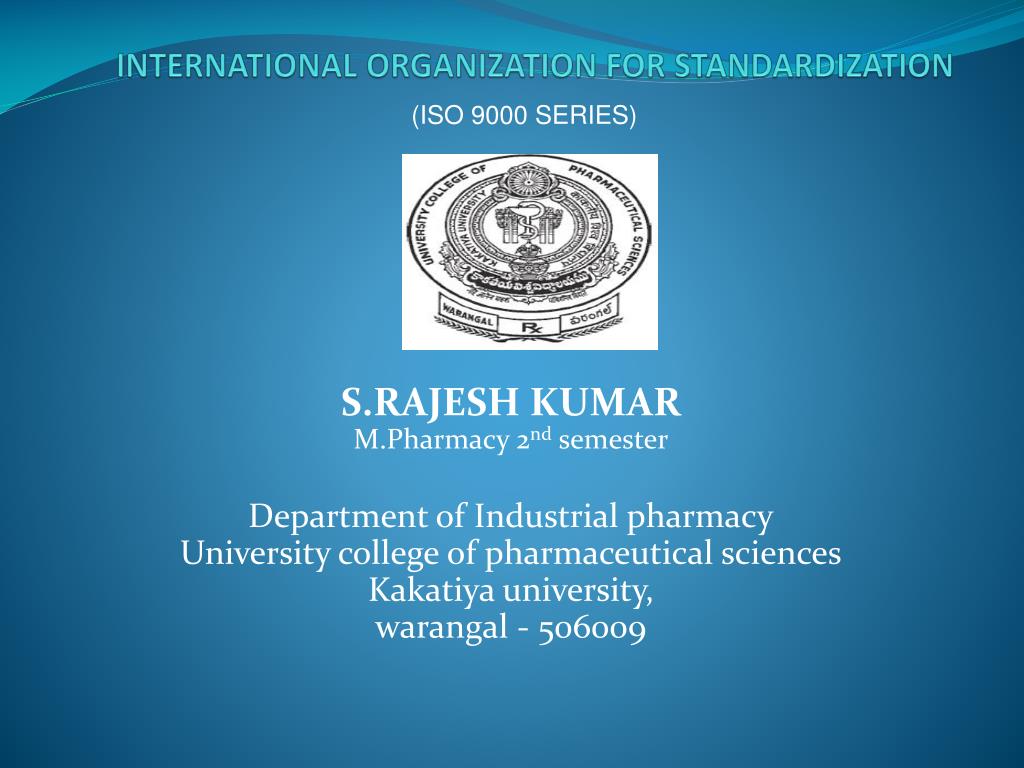 PPT - INTERNATIONAL ORGANIZATION FOR STANDARDIZATION PowerPoint ...