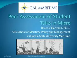 Peer Assessment of Student Talks in Micro
