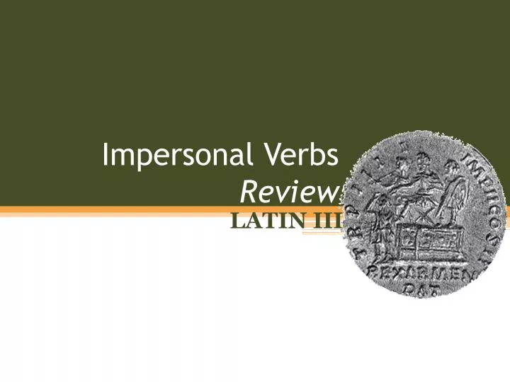 impersonal verbs review