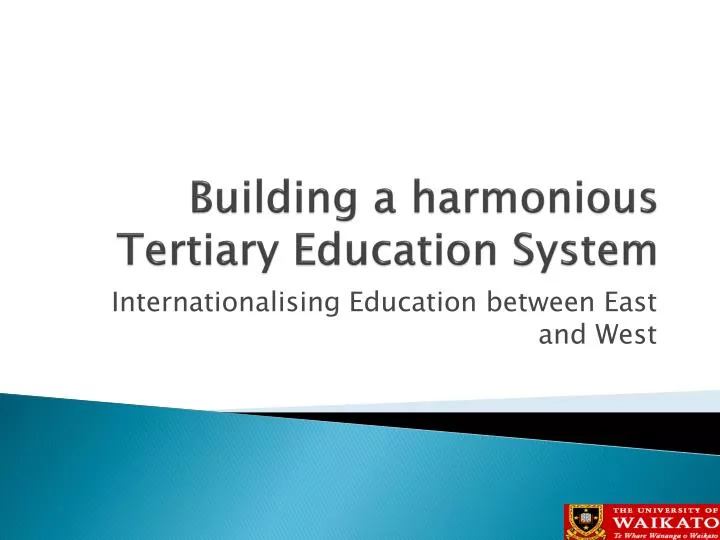 building a harmonious tertiary education system