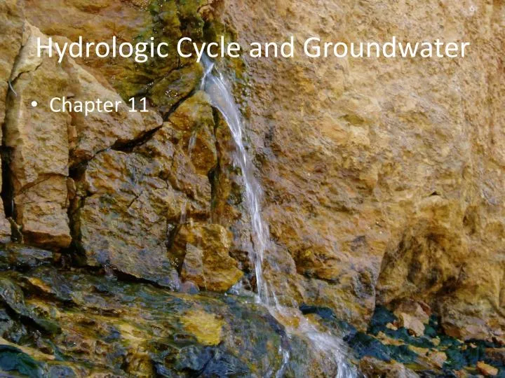 hydrologic cycle and groundwater