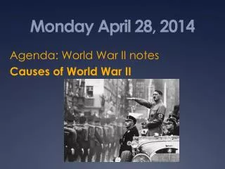 Monday April 28, 2014