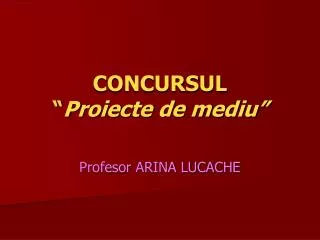 concursul proiecte de mediu