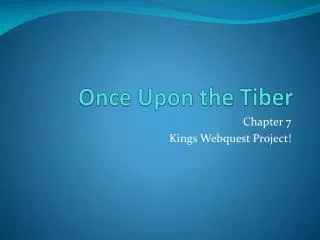 once upon the tiber