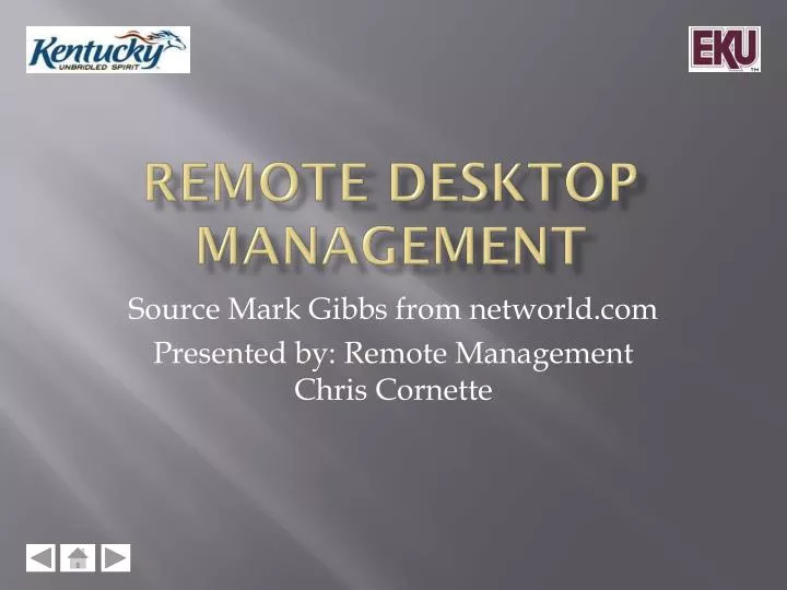 remote desktop management