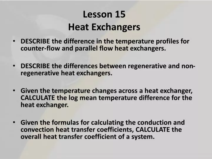 lesson 15 heat exchangers