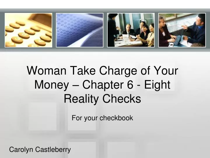 woman take charge of your money chapter 6 eight reality checks
