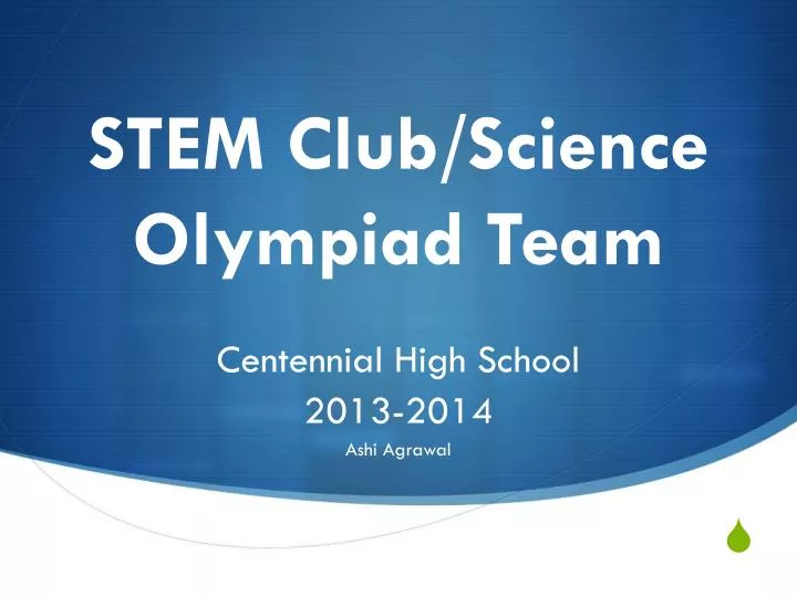 stem club science olympiad team