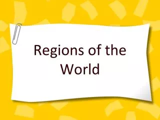 regions of the world