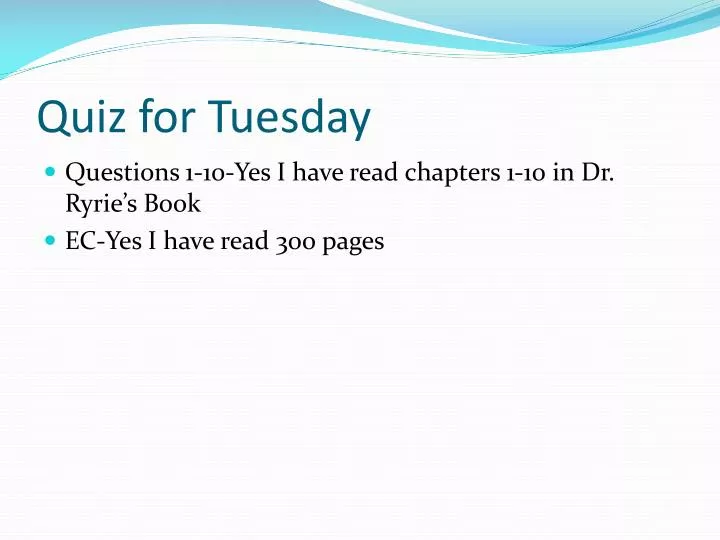 quiz for tuesday