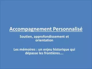 accompagnement personnalis