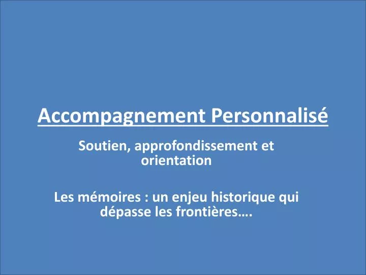 accompagnement personnalis